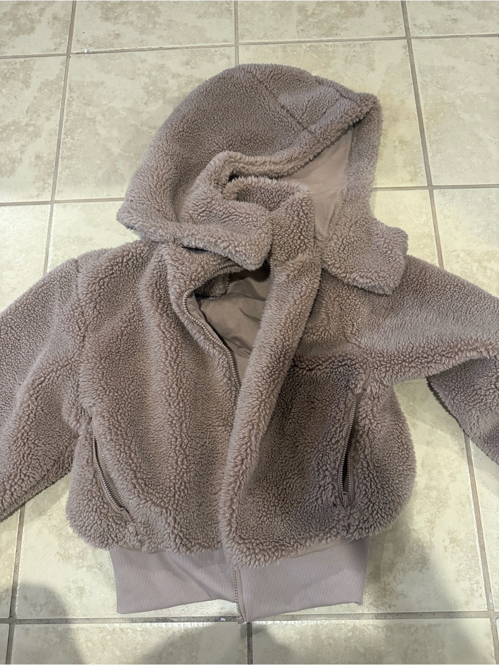 Alo Yoga Foxy Sherpa Jacket Brown